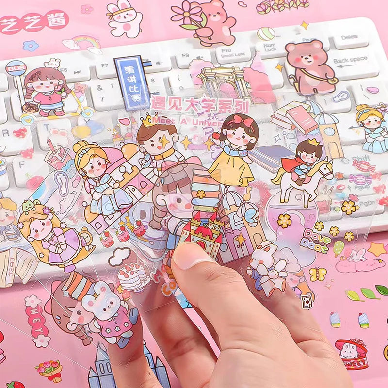20pcs kawaii pet-themed cartoon scrapbooking stickers for cute DIY journal decoration and stationery crafts.