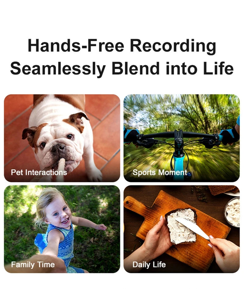 Smart Glasses with 8K Camera, Bluetooth Audio & 3-Lens Set Tidesmit