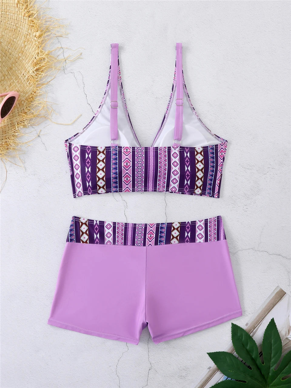 2025 High Waist Bikinis Women Sports Swimwear Print Bathing Suit Female Padded Beach Wear Bathers Swimming Swimsuit Summer