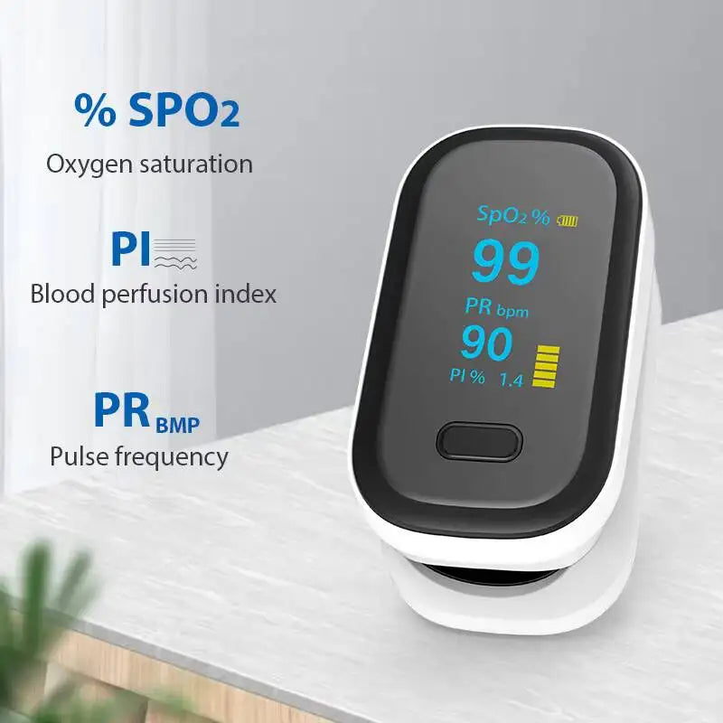 JianYouCare portable finger Pulse Oximeter Saturometer led Spo2 PR PI Oximetro De Dedo Blood Oxygen Heart Rate Saturation Meter