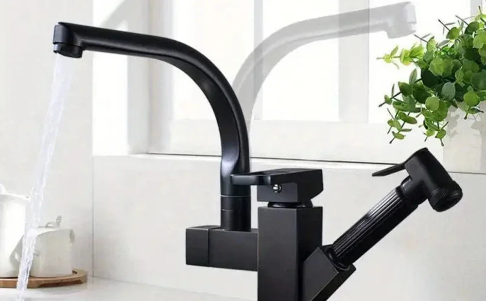Kitchen Faucet with Pull Down Sprayer, Stainless Steel Sink Faucet for Classic Modern Ktichen, with Side Sprayer