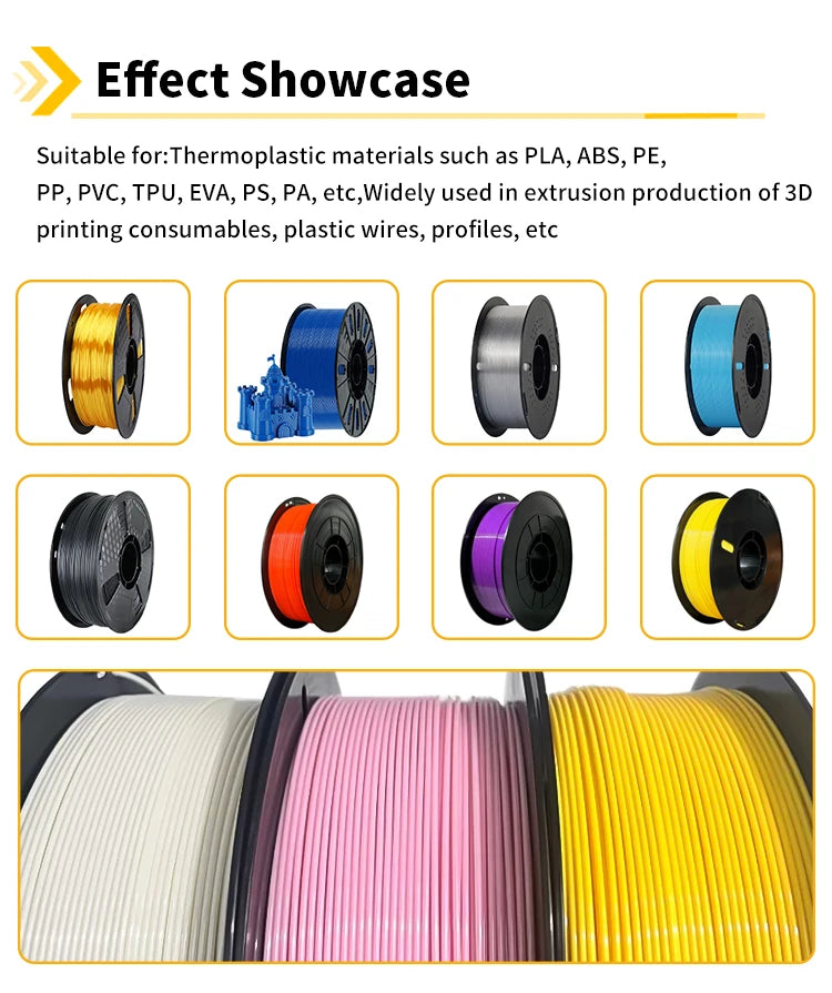 Desktop 3D Filament Extruder Production Line 0.5kg/h for PLA/ABS Filament Making at Home & Workshop
