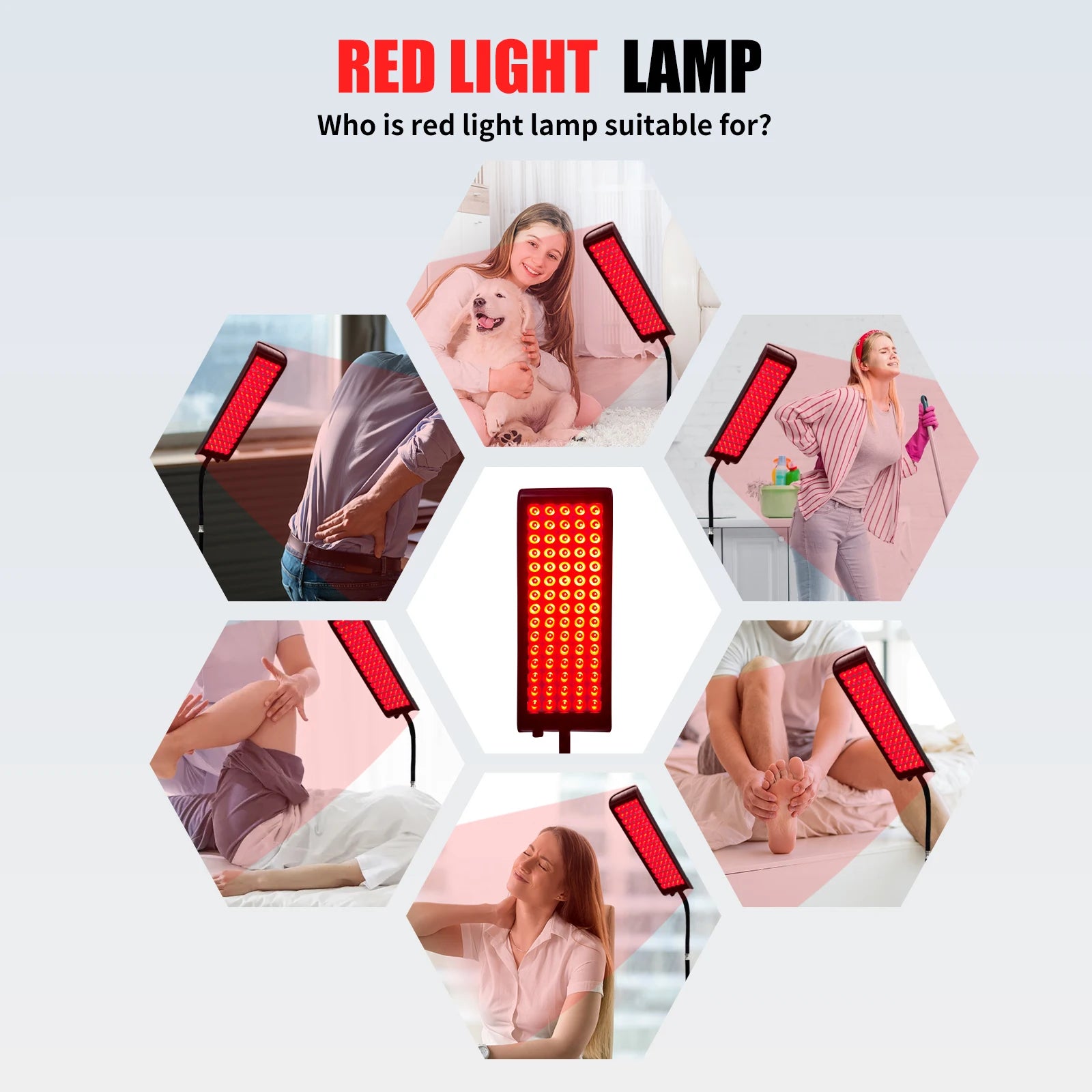 Red Light Therapy Panel Lamp LED 660nm 850nm Near Infrared Device Knee Body Pain Relief Facial Anti Aging Face Skin Care Beauty