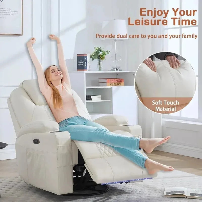 Massage Recliner Chair with Heat Therapy and USB - Tidesmit Massage Chairs Tidesmit