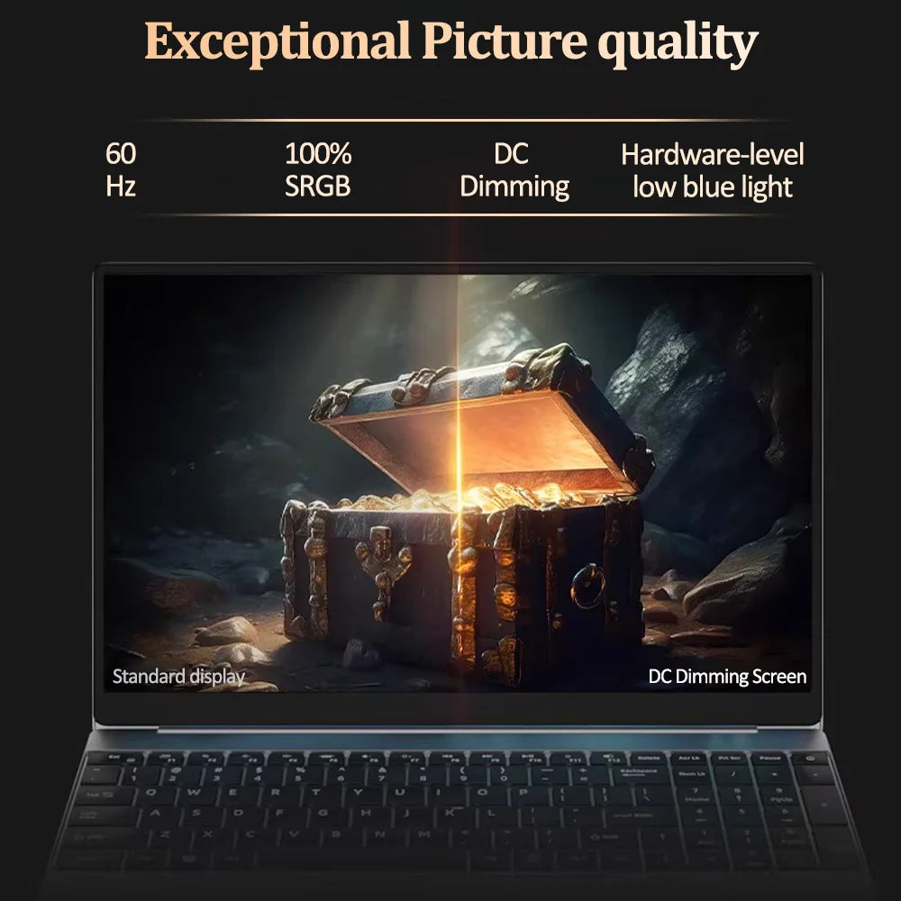 Notebook 15.6 Inch Laptop Windows 11 Intel 6500Y IPS DDR3 1920*1080 8GB DDR4 RAM 256GB 512GB SSD Windows Cheap Portable computer