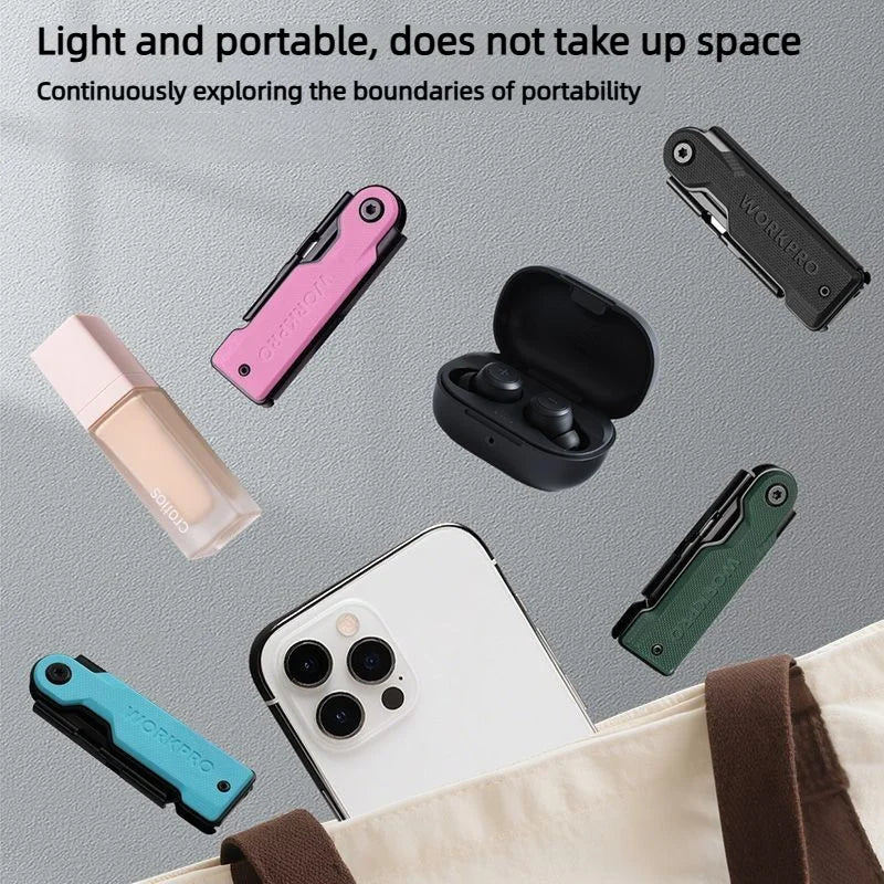 Workpro Folding Utility Knife Stainless Steel Quick Realse Pocket Knife with Belt Clip Sharp 10 blades Purpose DIY Cutting Tools