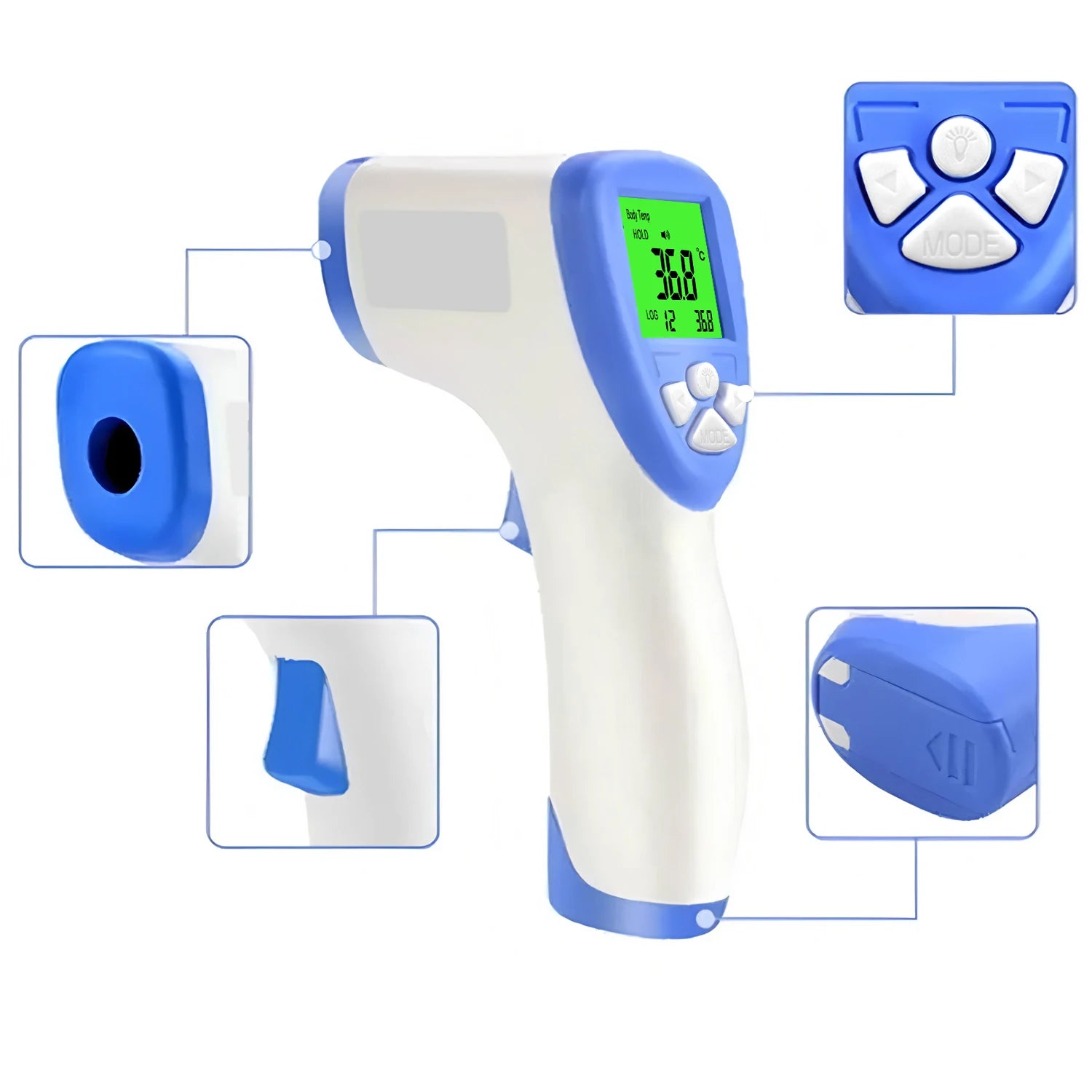 Medical Digital Forehead Thermometer Forehead Thermometr Baby/Adult Temperature Non-Contact Medical Measure FAST SHIPPING