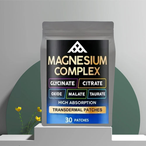 5-in-1 Magnesium Complex Transdermal Patches, 30-count pack of high-absorption magnesium supplement patches.