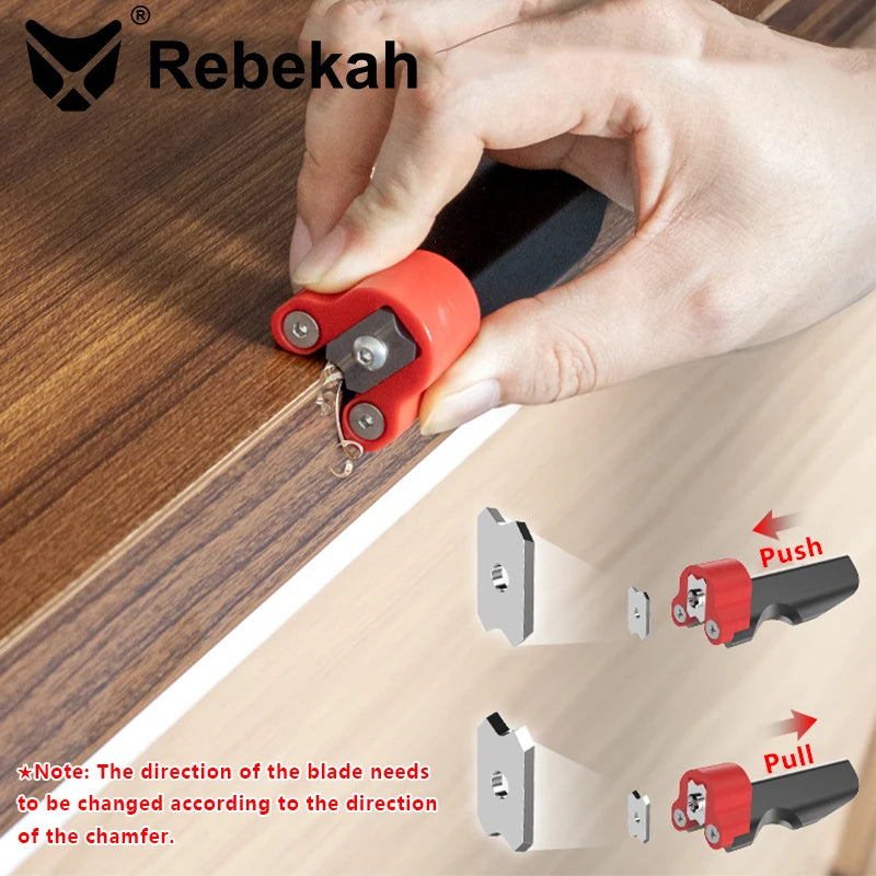 Rebekah Woodworking Edge Corner Arc Trimming Manual Planer Knife Blade Hand Tools Wood Deburring Chamfering Fillet Scraper