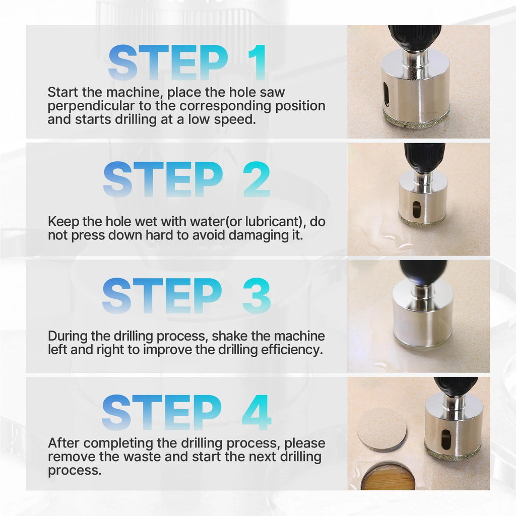 High Quality 1PC 3-200mm Tile Drill Bit Diamond Coated Tile Marble Glass Ceramic Hole Saw Drilling Bits Power Tools Accessories