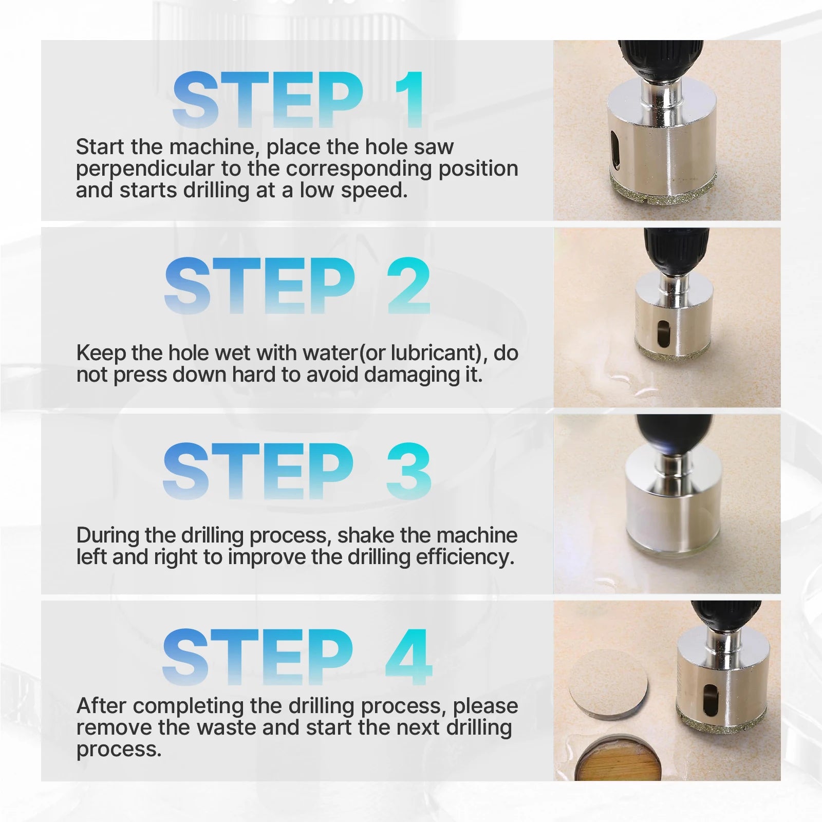 High Quality 1PC 3-200mm Tile Drill Bit Diamond Coated Tile Marble Glass Ceramic Hole Saw Drilling Bits Power Tools Accessories