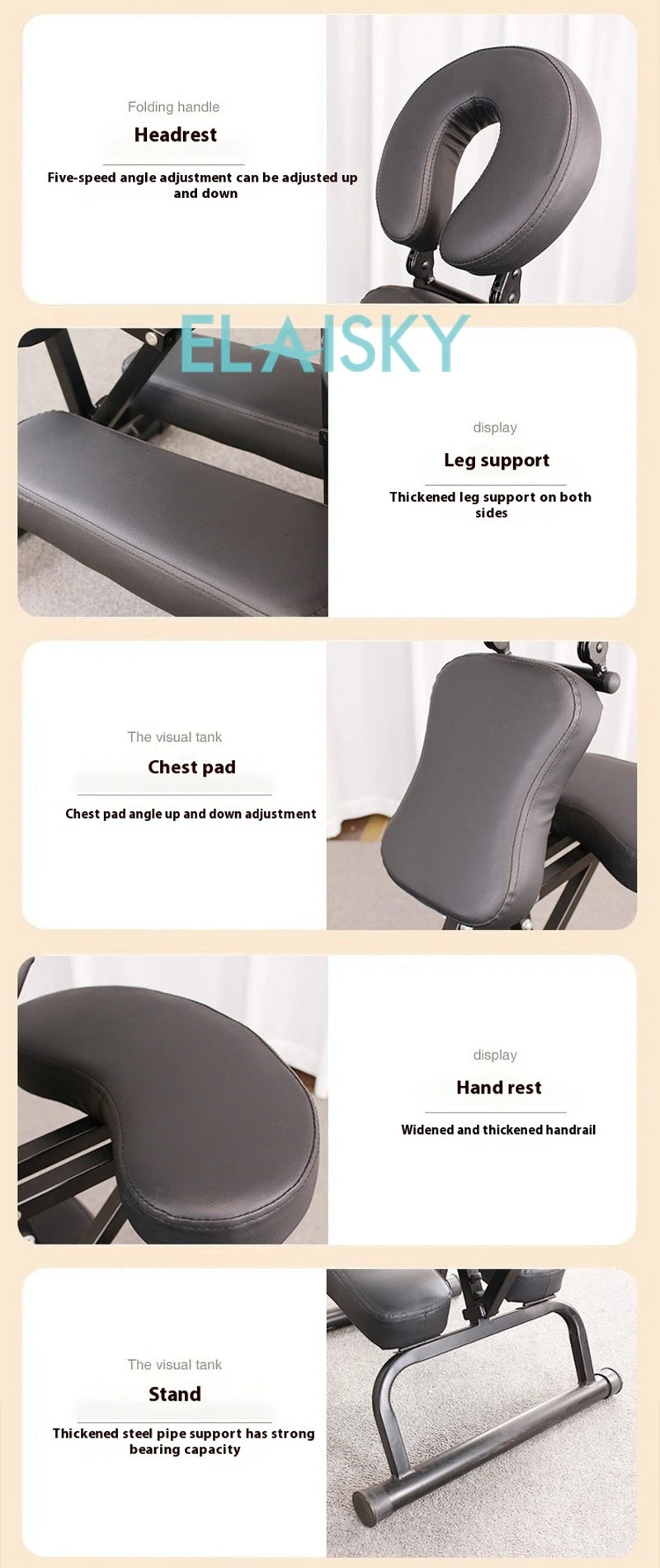 Portable Massage Chair - Ergonomic TuiNa and Tattoo Stool | Tidesmit Massage Chairs Tidesmit