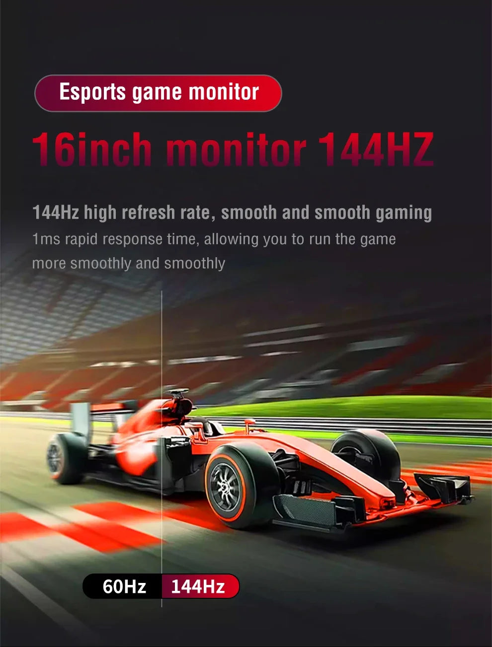 Anmite 16-Inch 144Hz Portable Touch Monitor Non-touch optional 1200P For XBox PS4 / 5 Switch Cell Phone PC Loptop Extension