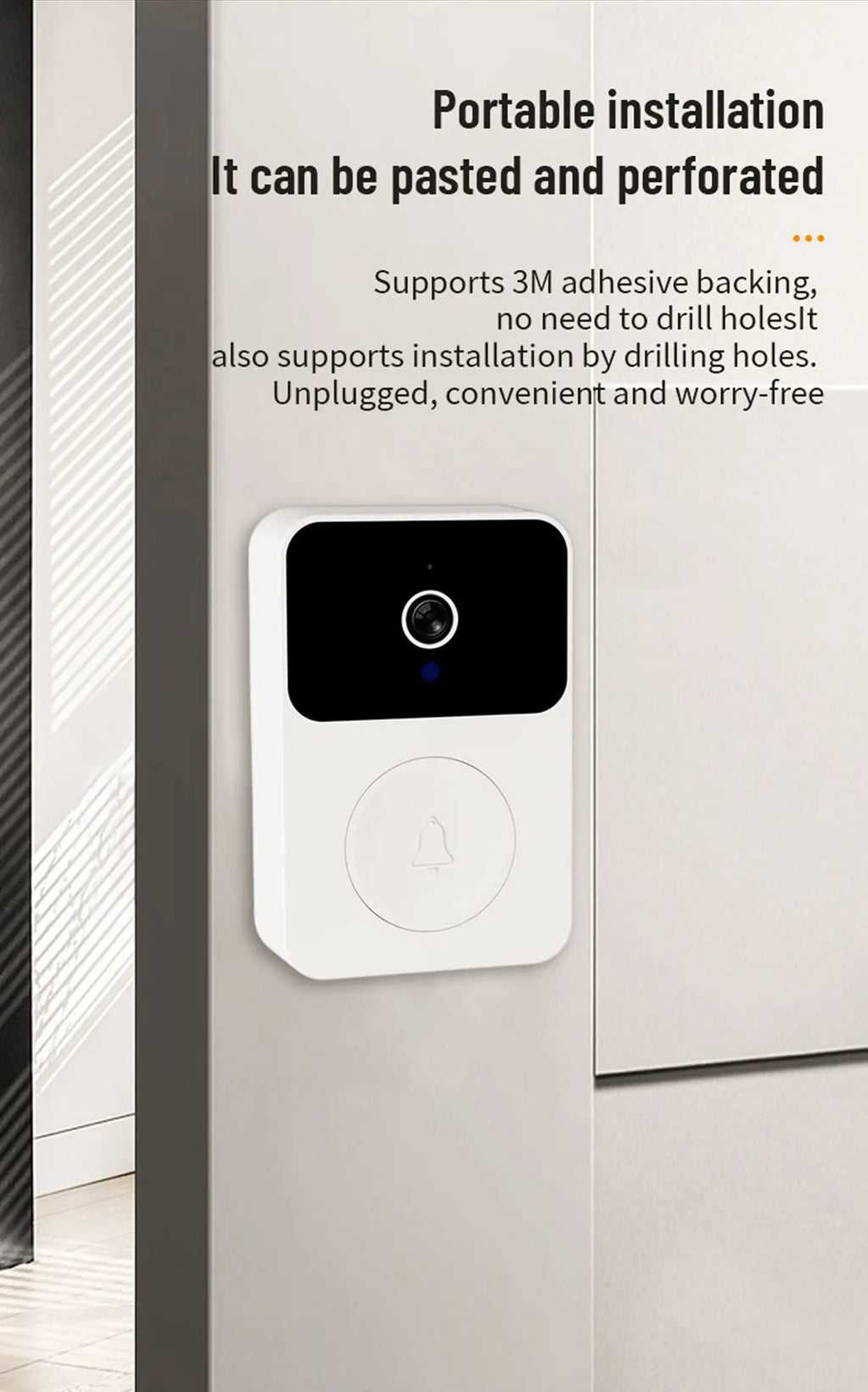 WIFI Video Doorbell Camera Wireless IR Night Vision Smart Home Security HD Door Bell Two Way Intercom Voice Change For Home