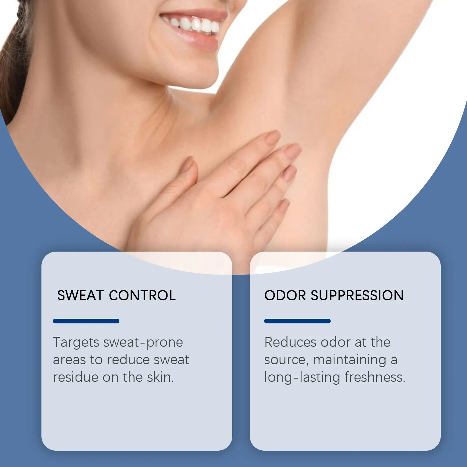 Tidesmit roll-on antiperspirant deodorant for lasting sweat protection and body odor elimination in a convenient stick.