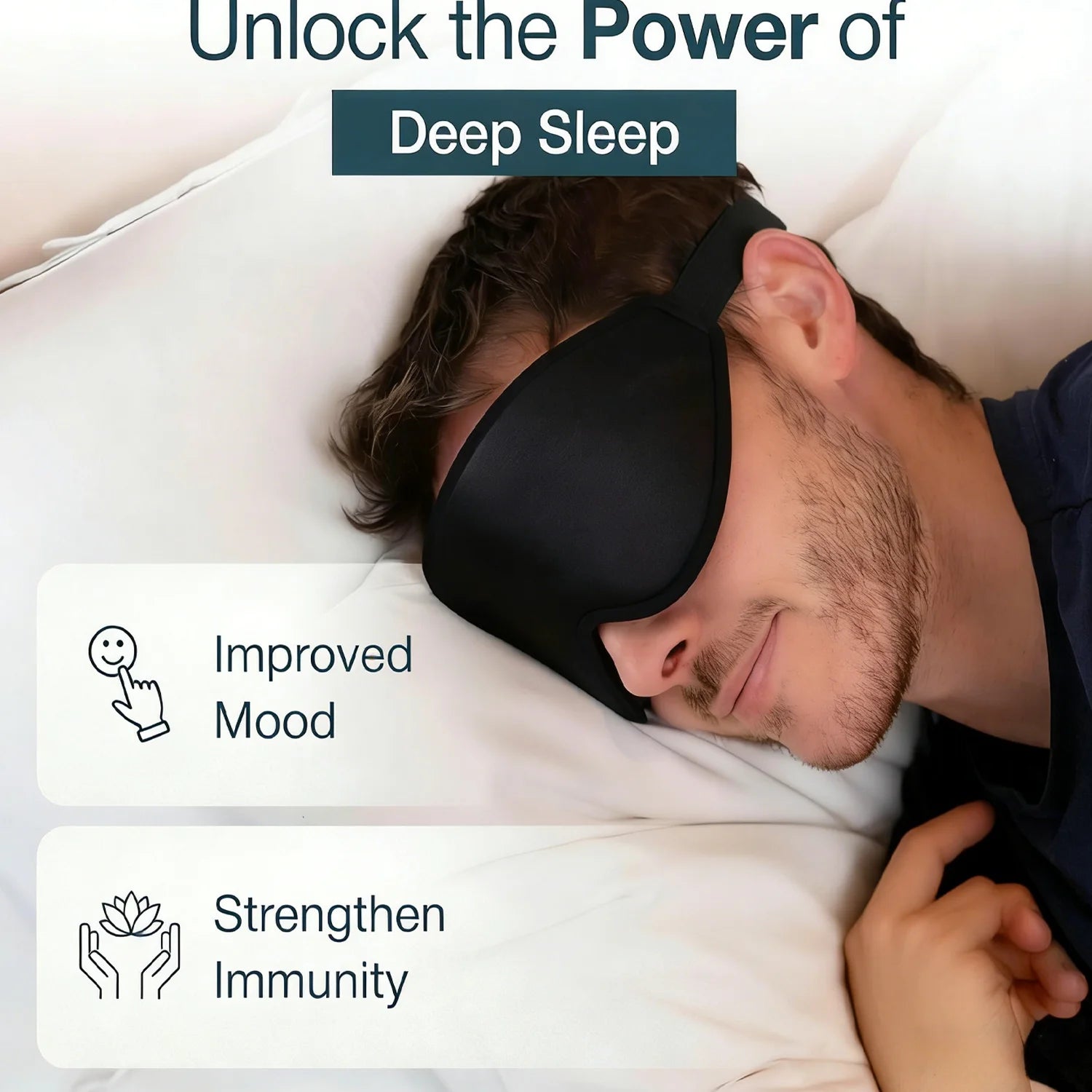 3D-Shaped Men's and Women's Sleep Eye Masks Provide Perfect Light-Blocking, Are Soft and Comfortable, Suitable for Travel A-DH