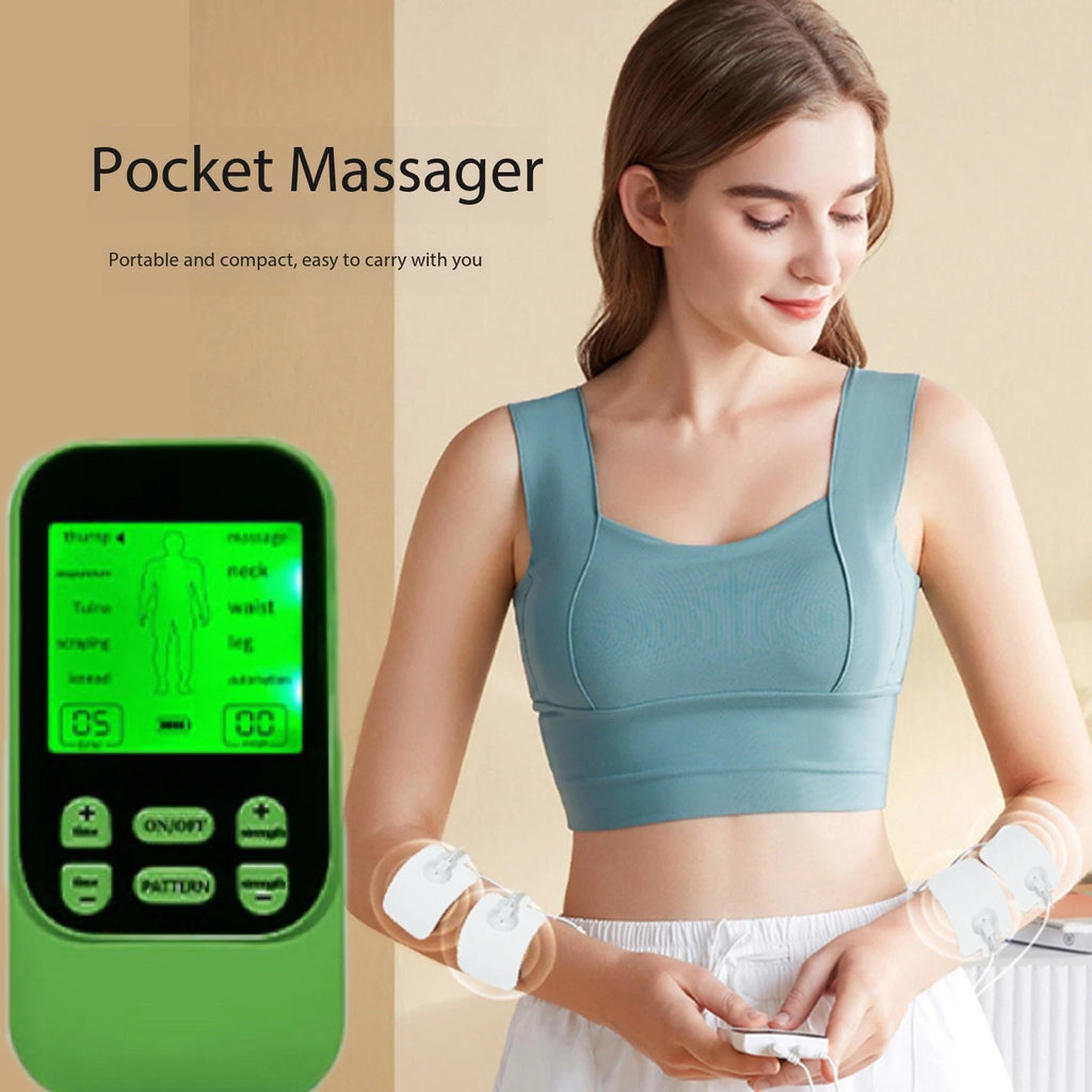 Electric Pulse Muscle Stimulator - 10 Mode EMS Device for Muscle Relief Massage Chairs Tidesmit