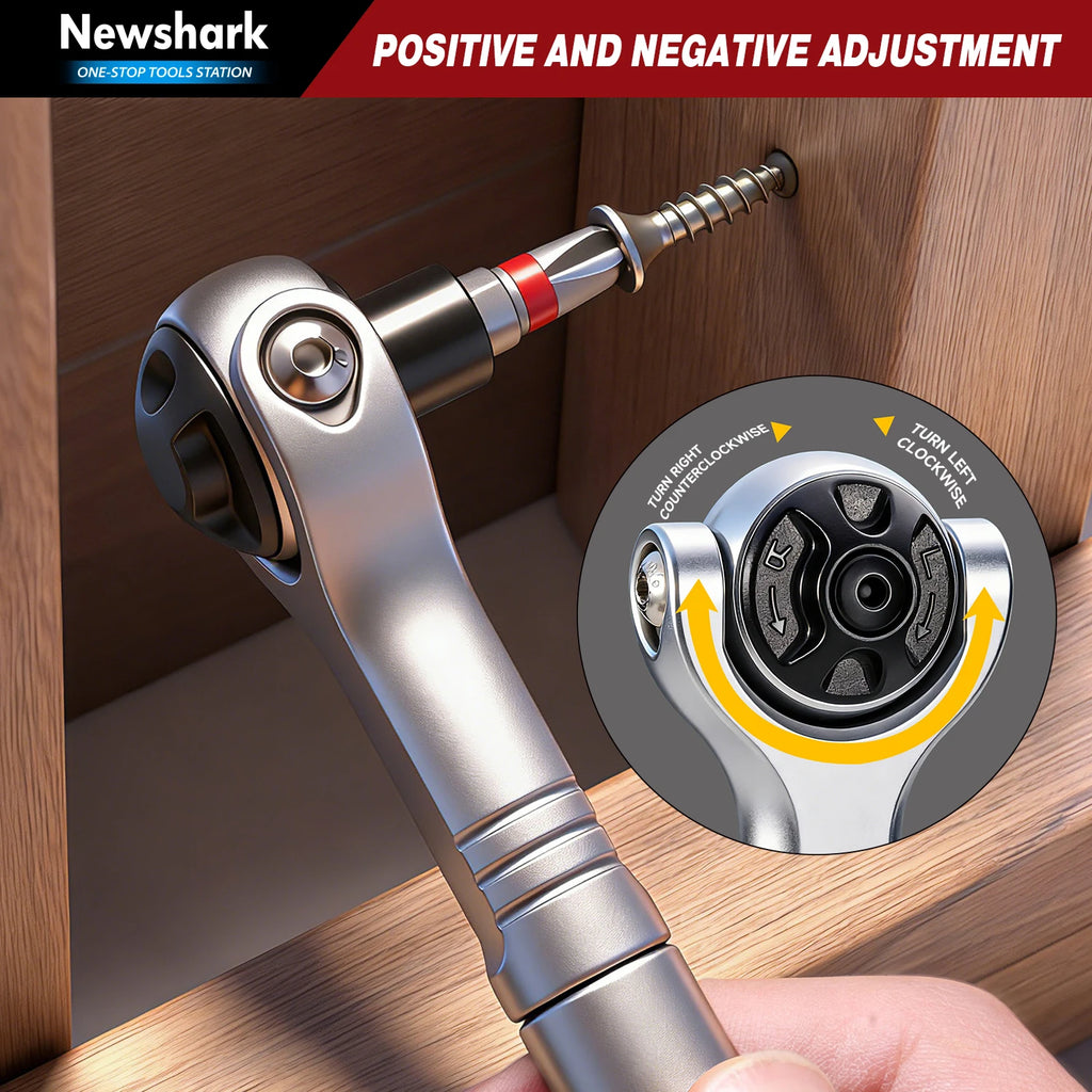 40-in-1 Magnetic Ratcheting Screwdriver Set with 180° Rotating | 60-Tooth Ratchet Screwdriver Set for DIY Project, Home Repair