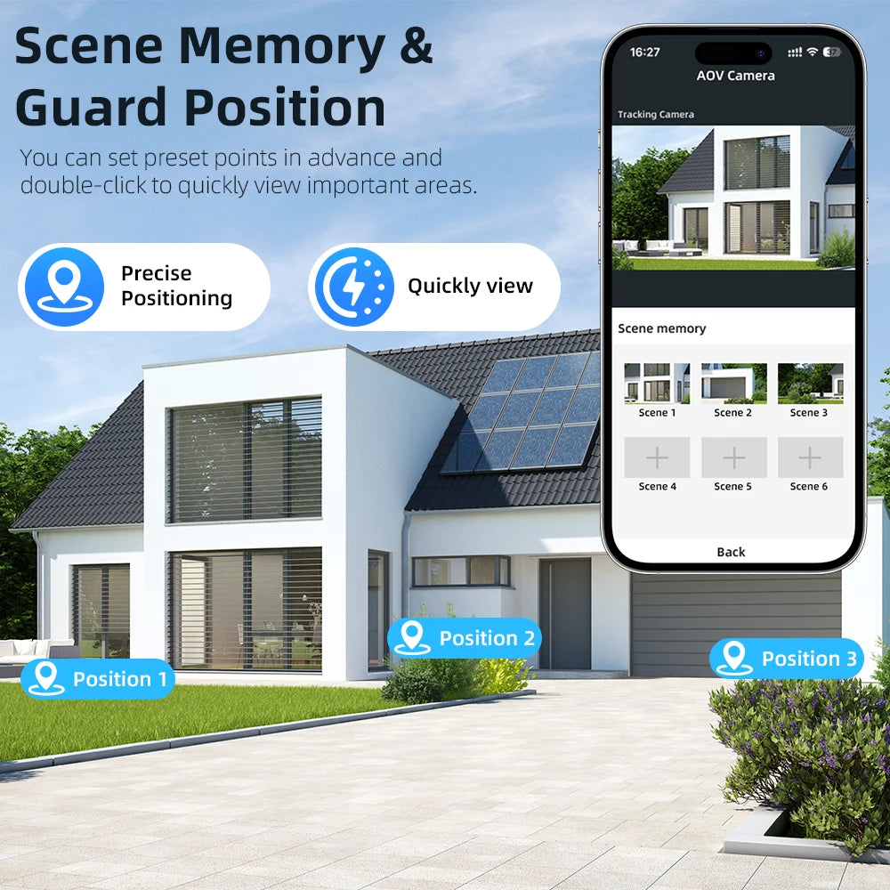 LS VISION Four Screens Camera Outdoor House Surveillance Cameras  4G SIM Wireless Camera Humanoid Automatic Tracking Ai Zoom