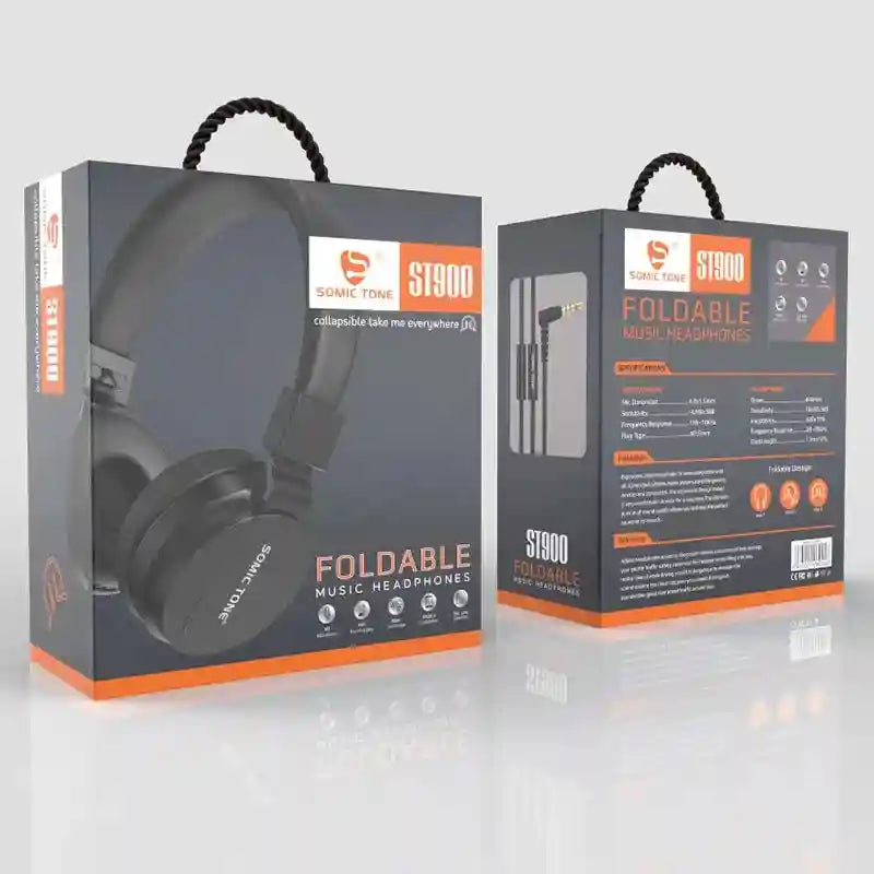 Wired Over Ear Headphones ST900 with HiFi Stereo Sound and Mic Tidesmit