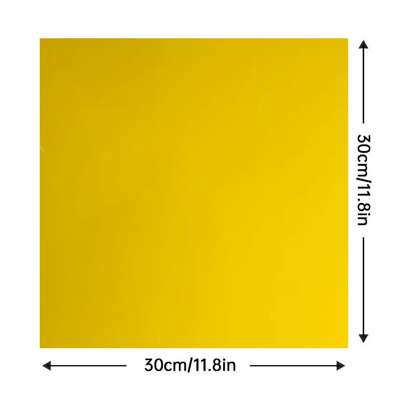 Yellow 30 cm x 30 cm peel-and-stick tile sample sheet