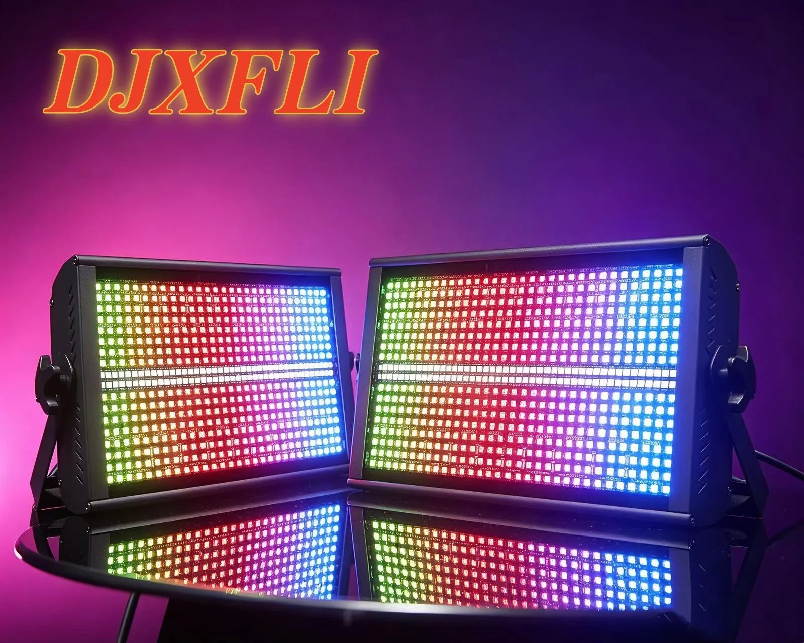 2PCS 250W RGBW LED 4in1 48 Partition Strobe Stage Light DMX512 Super Bright Wash Effect for KTV DJ Events Performances Lighting
