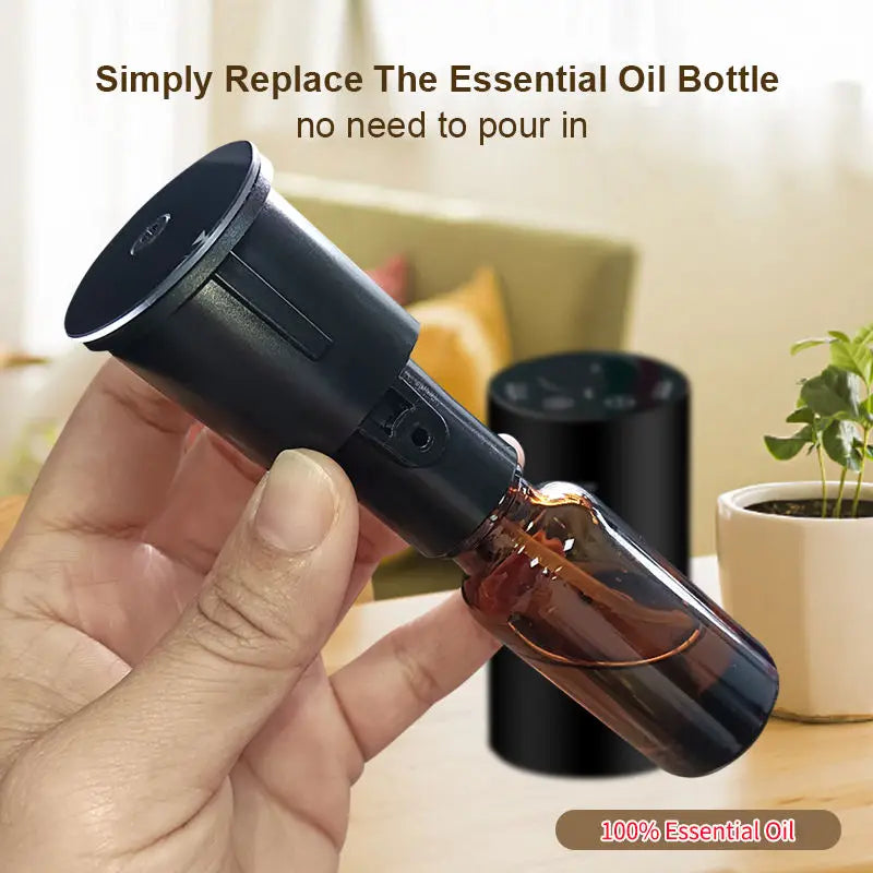 Aluminum Waterless Car Aroma Diffuser 2000mAh Portable Smart Essential Oil Scent Machine Wireless Nebulizer for Auto Home Office