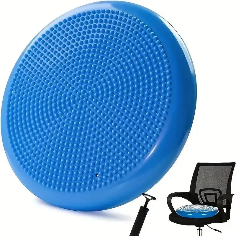 Anti-burst Inflatable Balance Pad Thickened Massage Cushion for Yoga Pilates Physical Therapy Workout