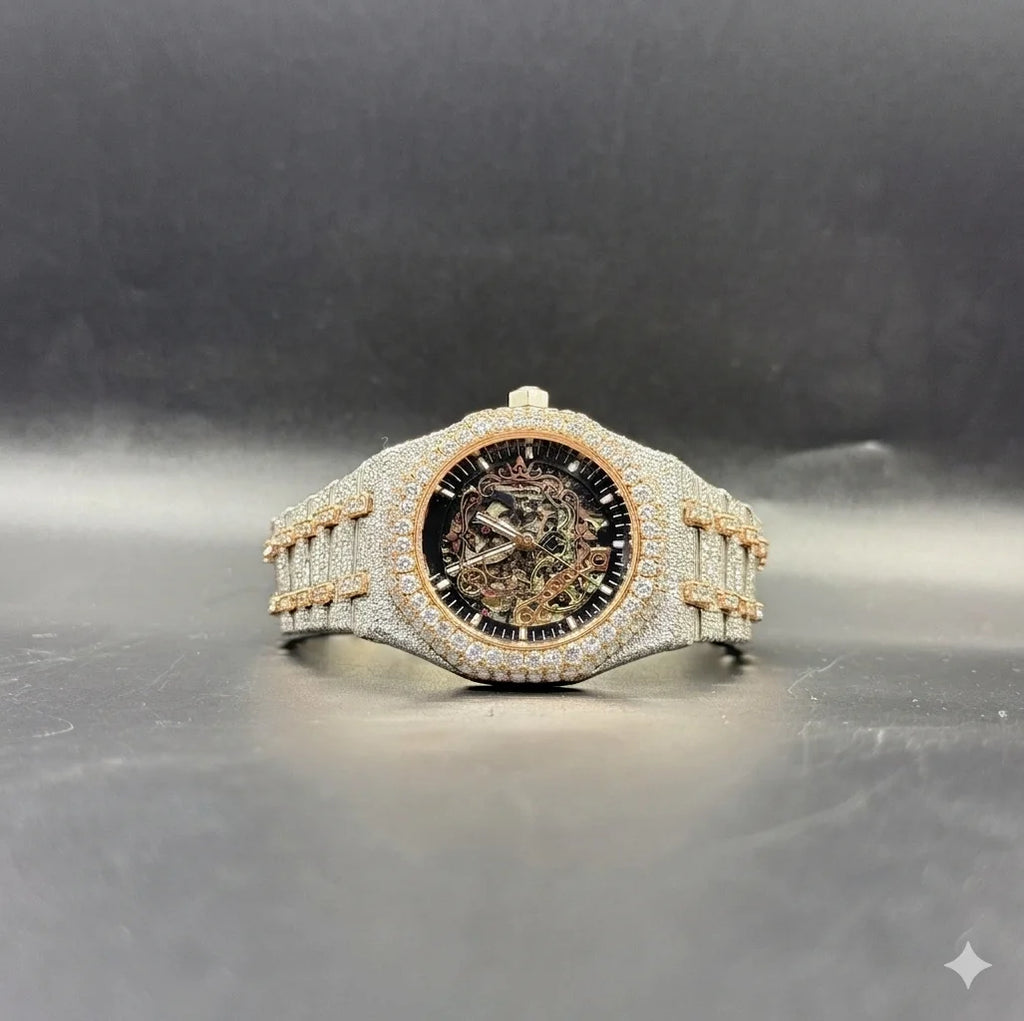 Hot Sale Mossinate Mechanical Watch Stainless Steel Bracelet Dial Round Men Luxury Wristwatch for Daily Wear