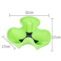 Green 3-petal plastic vertical flower pot for stacked planting