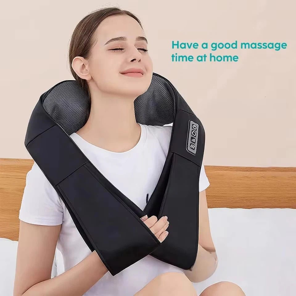 Shiatsu Neck and Shoulder Massager with Heat | Deep Tissue Relief Massage Cushion Tidesmit