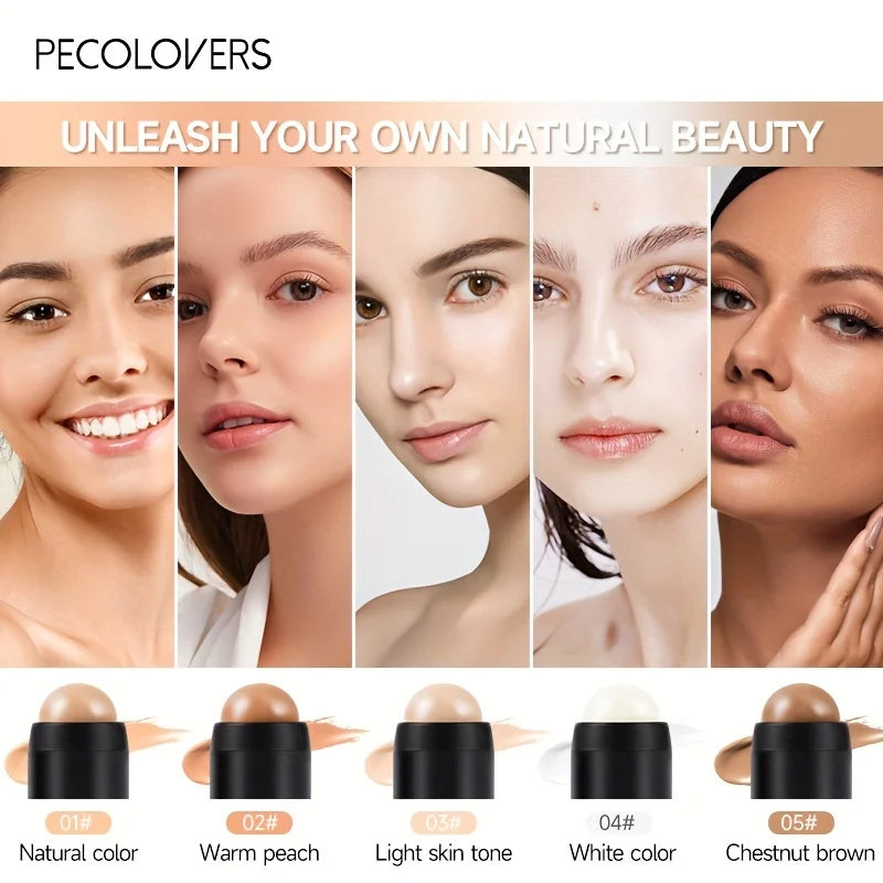 Tidesmit cream contour and highlighter stick texture close-up for natural 3D face makeup and brightening