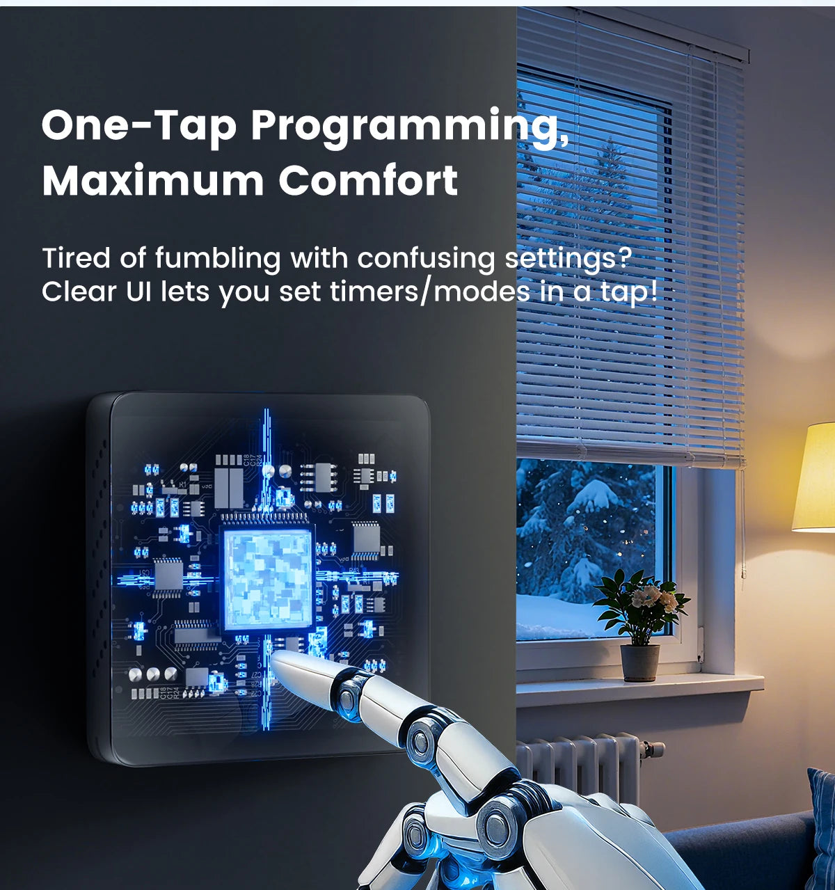 GIRIER Smart Thermostat WiFi Programmable Temperature Controller for Water/Gas Bolier Electric Heating System Works with Alexa
