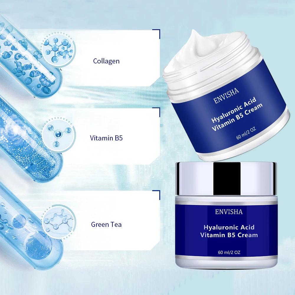ENVISHA Face Cream Hyaluronic Acid&Vitimin B5 Skin Care Anti-Wrinkle Aging Moisturizing Shrink Pores Whitening Smooth Firming
