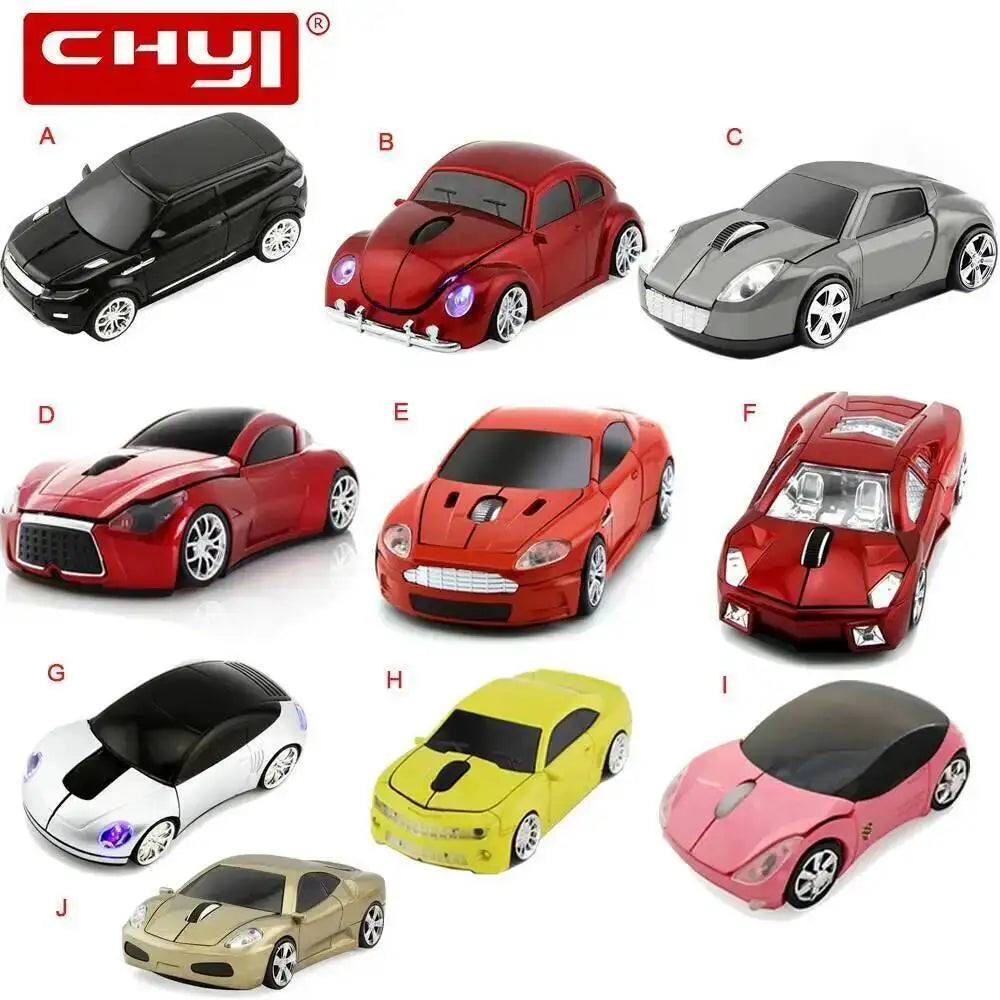 Portable Multiple Vehicle-Shaped Wireless Mouse Ergonomcis Mute Keys Optical Mause For Desktop Notebook Accessories Kids Gifts