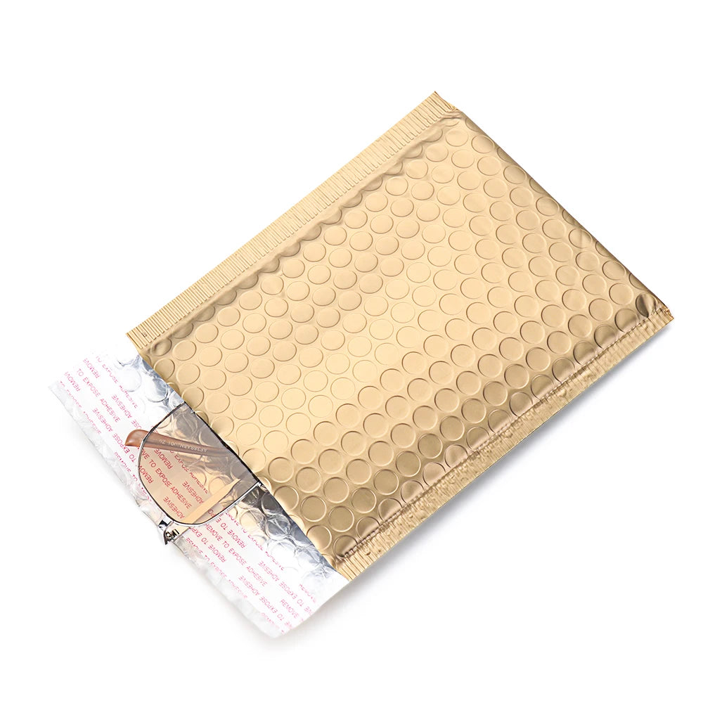 A4 Bronze Bubble Mailers Metallic Bubble Bag Padded Envelopes Low Moq in Stock with Tear