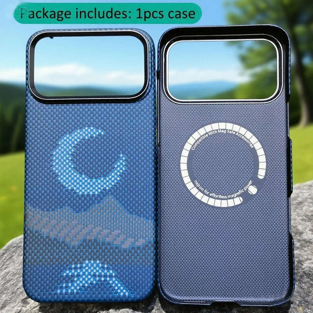 Aramid Fiber iPhone 17 Pro Max Case | Slim Military-Grade Cover Moon Tidesmit