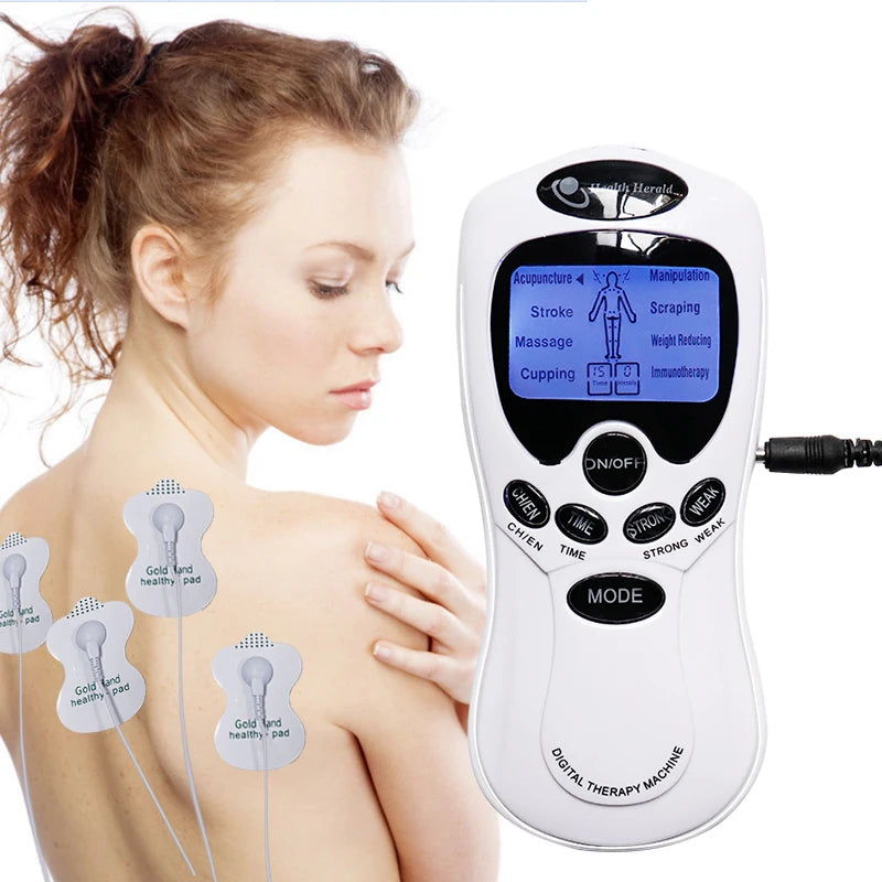 TENS Unit Muscle Stimulator - Portable Pain Relief Massager by Tidesmit Relaxation Treatment Tidesmit