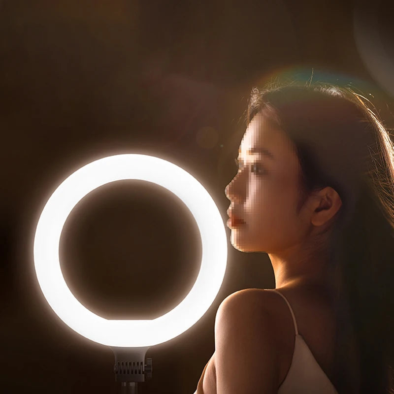 Ring Light with Tripod for YouTube Video Recording - Adjustable LED Lighting Tidesmit