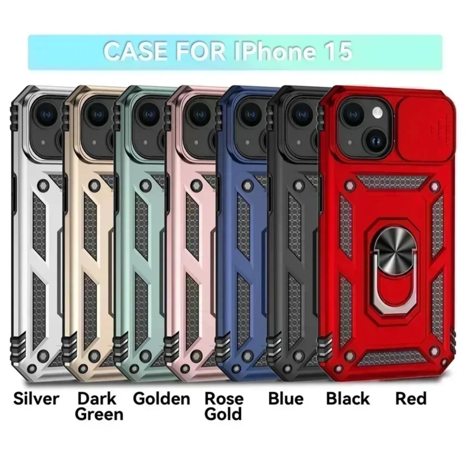 iPhone 16 Pro Max Case with Ring Stand and Lens Cover - Tidesmit Tidesmit