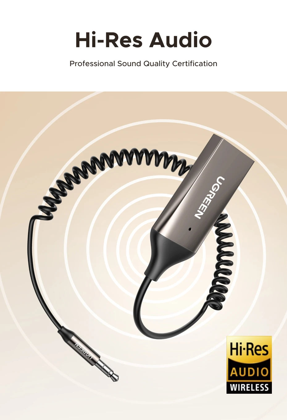 Bluetooth 5.4 Audio Receiver - High-Fidelity Wireless Sound Adapter Tidesmit