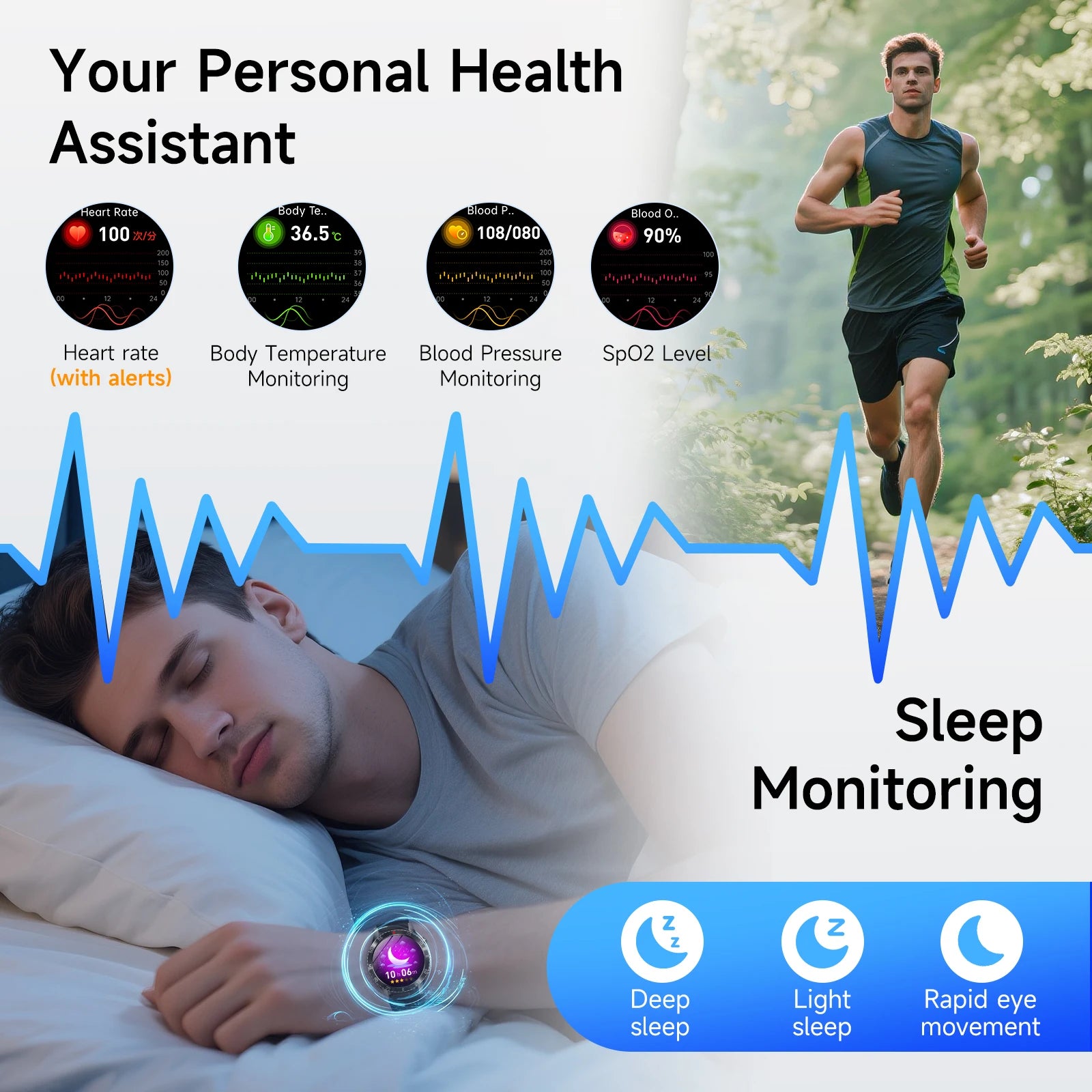 2026 New AI Healthy Diagnose ECG+PPG Smart Watch Blood Lipid Uric Acid Bluetooth Call Blood Pressure Health Smartwatch Women