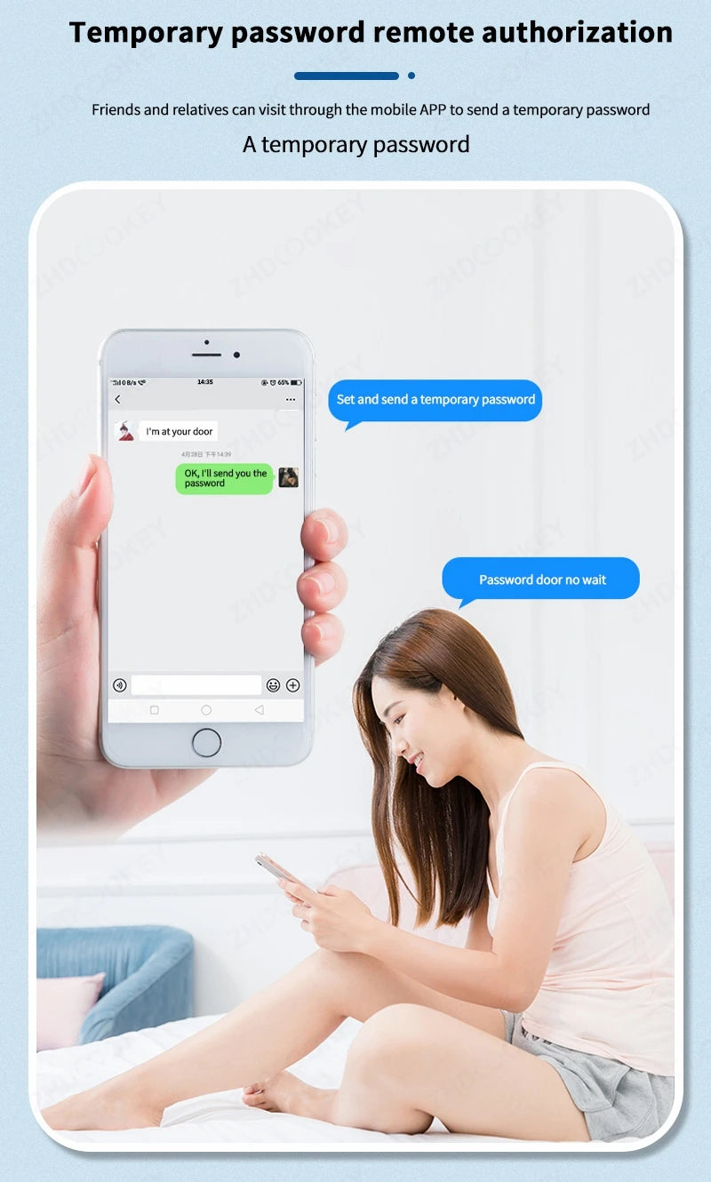 Smart Lock with Camera Door Viewer Waterproof IP66 Tuya WiFi Fingerprint Password Sliding RFID Card Sliding Electronic Door Lock