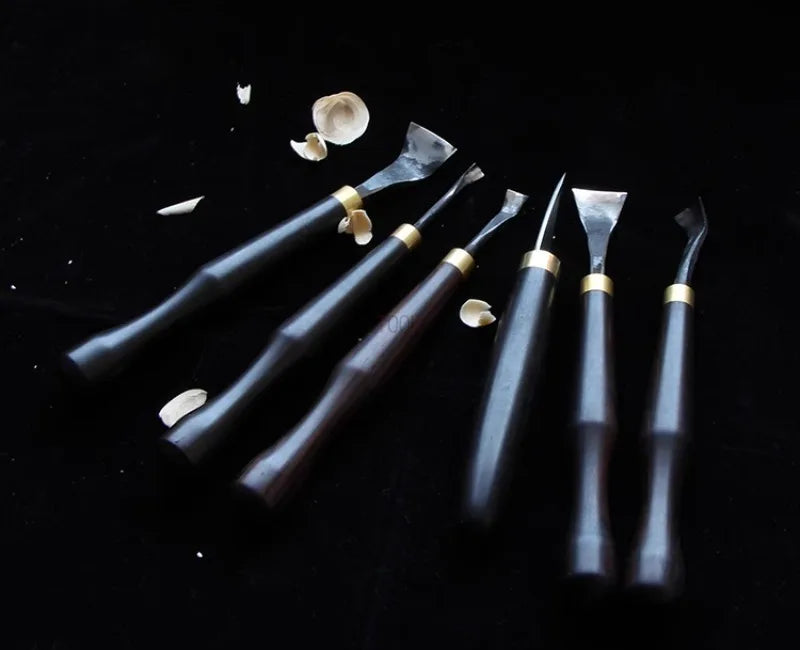 Woodworking DIY Spoon Digging Knife Precision Carving Special Curved Knife Professional Craftsman Tree-root Carving Chisel Tools