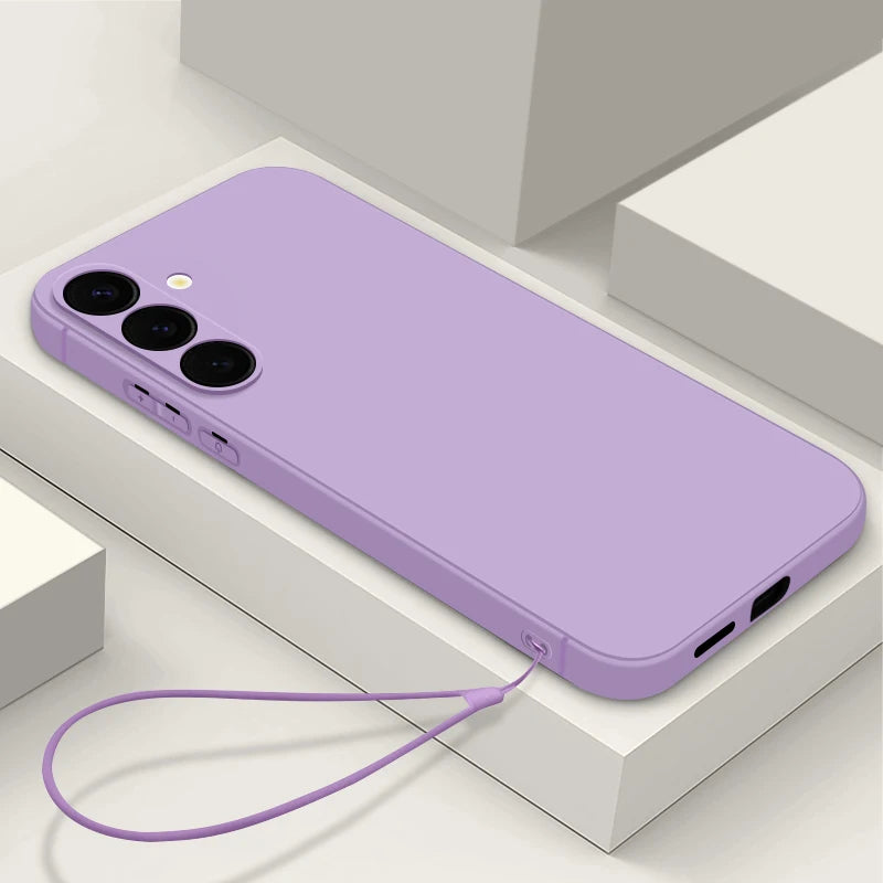 Magnetic Wireless Charging Case for Samsung Galaxy | Military-Grade Protection Grass Purple-Lanyard Tidesmit