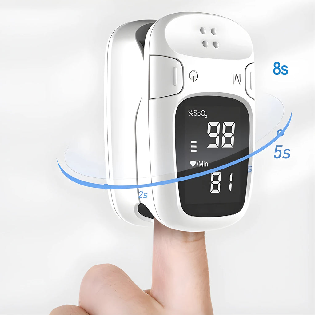 Pulse Oximeter Portable Strap Lanyard Blood Oxygen Saturation Monitor Digital LED Display Child Fingertip Oximetry use battery
