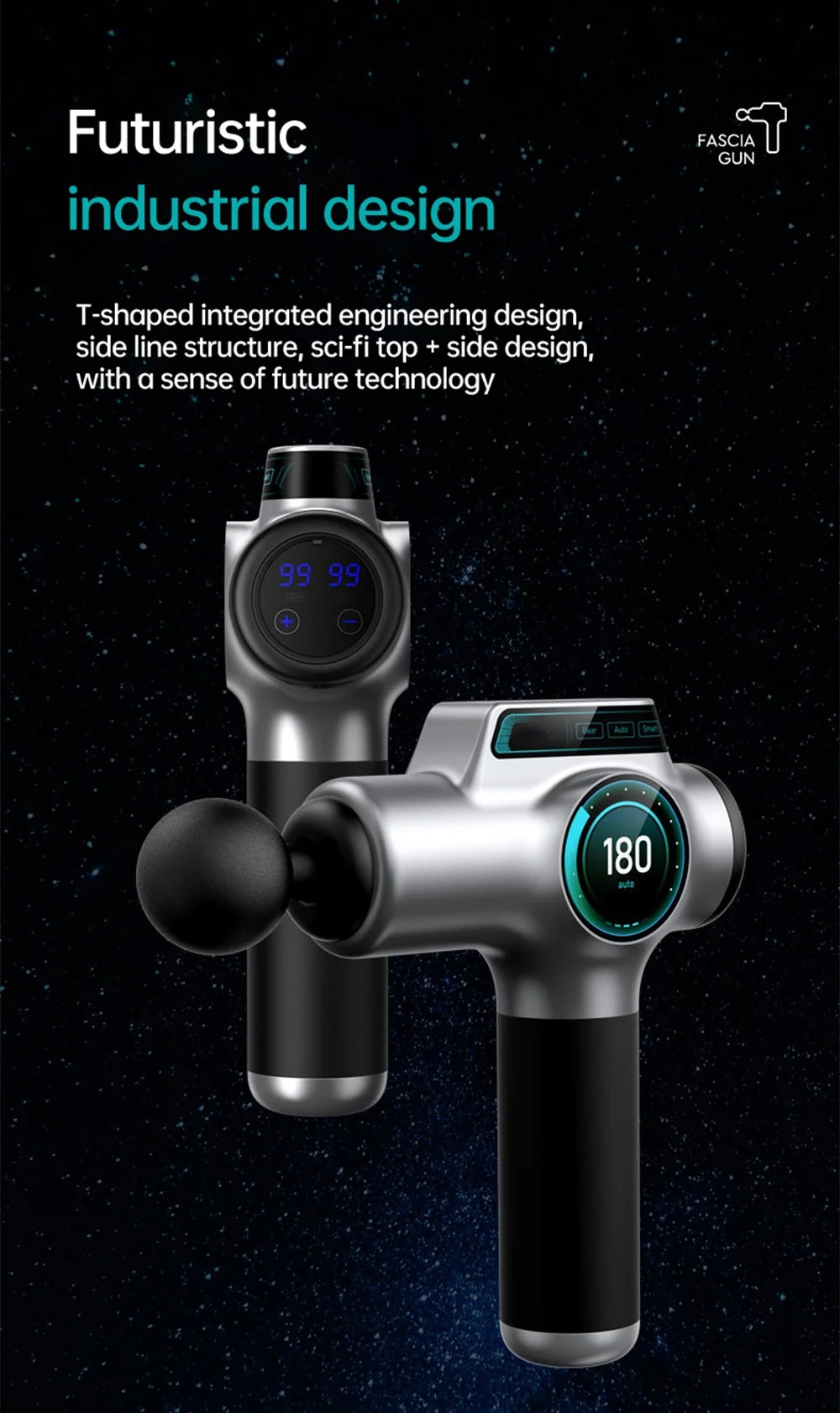 Deep Tissue Massage Gun | 99-Speed Portable Muscle Recovery Device Relaxation Treatment Tidesmit