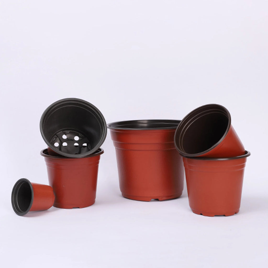 Plastic Plant Nursery Pots With Drainage Holes Durable Simple Seedling Containers For Garden Balcony And Office Decor 50/100pcs