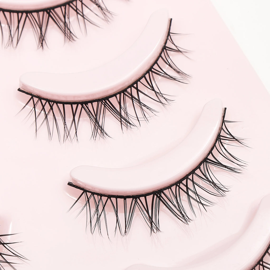 Anime Manga False Eyelashes - Natural Wispy Faux Lashes - 5 Pairs Set False Eyelashes Tidesmit