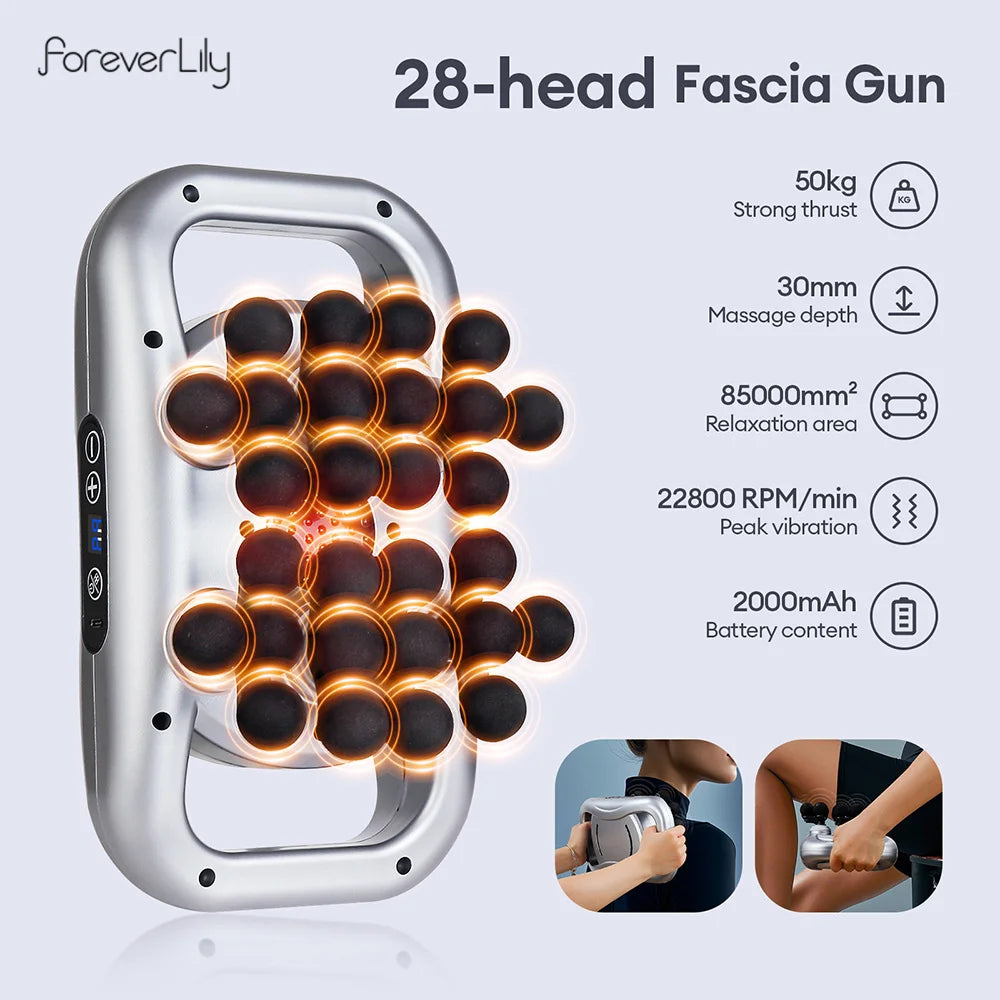 Deep Tissue Massage Gun 30-Head Muscle Relief Device - Tidesmit Body Shaping Massage Equipment Tidesmit